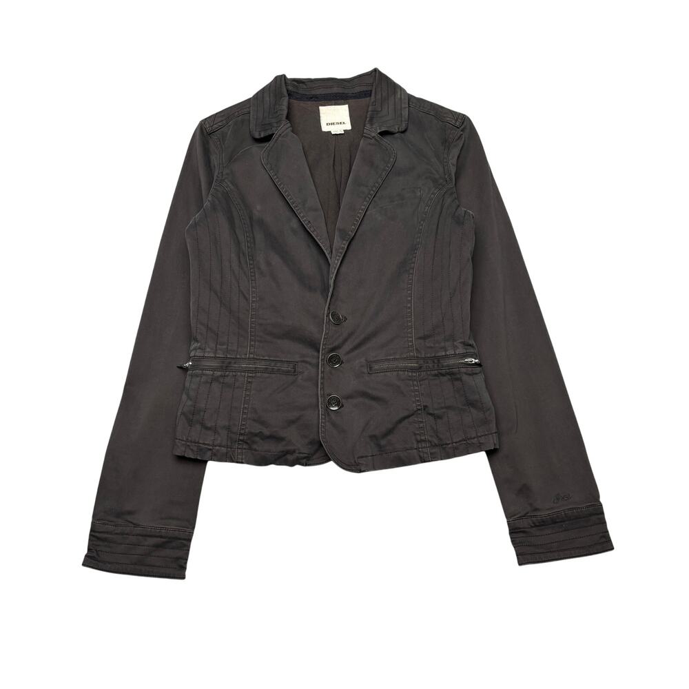 Vintage Y2K Diesel Moto Zip Blazer Jacket Women's Medium Avant Garde